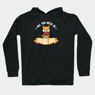 shiba inu puppy illustration Hoodie